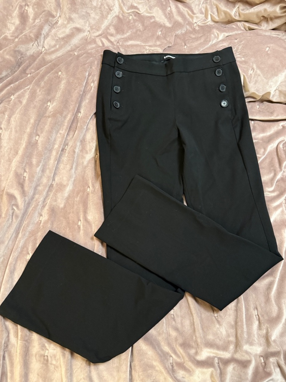 Express Black Dress Pants with Button Waist Detail
